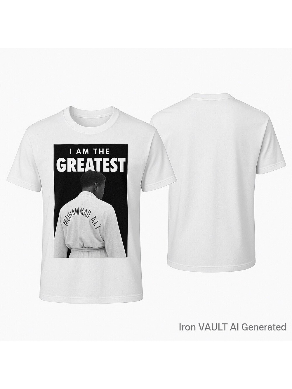 Muhammad Ali I Am The Greatest T-Shirt Medium Boxing Graphic Tee White